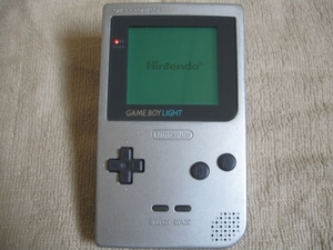  Game Boy светло-серебристый корпус только обычный рабочий товар GAMEBOY light silver EL подсветка установка 