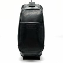 1円【極上】BALLY バリー ショルダーバッグ ウエストバッグ ボディ ストライプ シルバー金具 レザー 本革 ブラック 黒色 斜め掛け_画像2