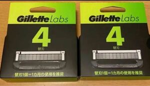 ジレットラボ 角質除去バー搭載 替刃 4個 ×2合計8個 新品未開封 正規品　 Gillette Gillette