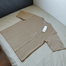 未使用 タグ付 ユニクロ UNIQLO エアリズム コットン オーバーサイズ Tシャツ 5分袖 L メンズ beige●色size違い有●ネコポス 送料無料_画像9