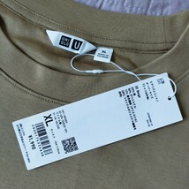 未使用 タグ付 ユニクロ UNIQLO エアリズム コットン オーバーサイズ Tシャツ 5分袖 xl メンズ beige●色size違い有●ネコポス 送料無料_画像9