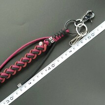 No.89【ハンドメイド パラコード ウォレットチェーン キーチェーン バイカーウォレット ウォレットコード◆_画像9