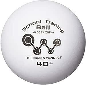 [ The ] world Connect настольный теннис мяч TWC school тренировка мяч 40+ 100 лампочка входить DV010 белый 