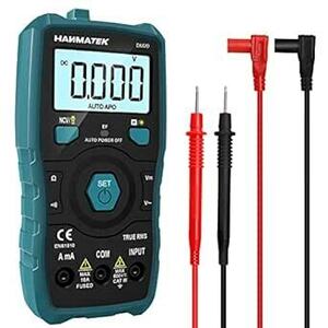 HANMATEK テスター マルチメータデジタル 6000カウント 電圧計 検電器 小型 スマート測定オートレンジ、非接触電圧検知