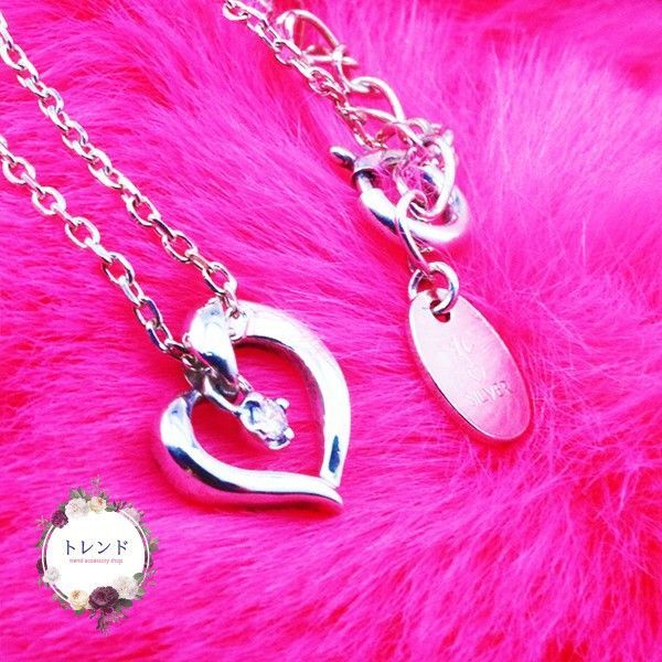 *~新品未使用~*4℃~*【4月誕生石】エターナルシルバー ネックレスハートモチーフ~*