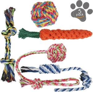 SUSWIM 犬ロープおもちゃ 犬おもちゃ 犬用玩具 噛むおもちゃ ペット用 コットン ストレス解消 丈夫 耐久性 清潔 歯磨き 