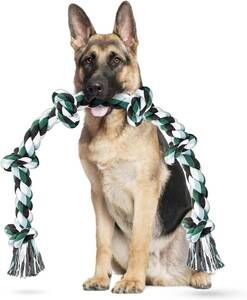 Ycozy 犬 おもちゃ ロープ 6ノット 中型/大型犬 玩具 ロープ 壊れない 犬 紐玩具 100cm 犬噛むおもちゃ 丈夫 ス