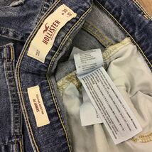 【FE195】HOLLISTER W30 L32 色落ち加工 スキニー ジーンズ ジーパン デニムパンツ ストレッチ生地 ブランド古着 ホリスター 送料無料_画像6