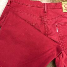 【FE076】Levi's 569 W36 カラーハーフパンツ レッド ストレッチ生地 赤色 メンズブランド古着 リーバイス569 ショートパンツ 送料無料_画像10