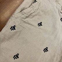 【FE088】Abercrombie&Fitch W30 刺繍総柄ハーフパンツ ベージュ×ネイビー ウエスト内側紐付き ブランド古着 アバクロ 送料無料_画像8