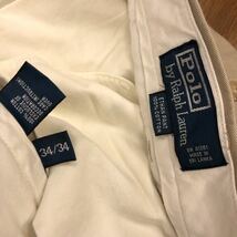 【FE125】POLO by Ralph Lauren W34 L34 ツータック チノパンツ ワークパンツ ベージュ メンズブランド古着 ポロ ラルフローレン 送料無料_画像6