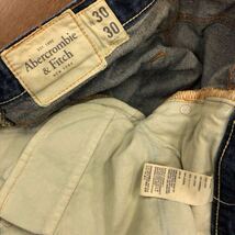 【FE209】Abercrombie&Fitch W30 L30 色落ち加工 ダメージ加工 ブーツカット ジーンズ デニムパンツ ブランド古着 アバクロ 送料無料_画像6