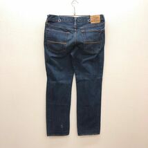 【FE215】Abercrombie&Fitch W34 L32 色落ち加工 ダメージ加工 スキニー ジーンズ デニムパンツ 裾再現仕上げ ブランド古着 送料無料_画像3