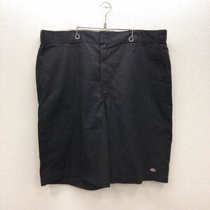 【FE262】Dickies W42 大きいサイズ ビッグサイズ ワークハーフパンツ ブラック 黒色 ブランド古着 ディッキーズ ショートパンツ 送料無料