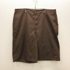 【FE265】Dickies W42 大きいサイズ ビッグサイズ ワークハーフパンツ ブラウン メンズブランド古着 ディッキーズ ショートパンツ 送料無料