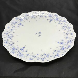 A502-121153-3 Limoges アビランドリモージュ 皿 大皿 プレート 花柄 ブルー 約26㎝ 食器