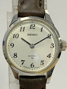 Y402-C6-323◎ SEIKO セイコー 2220-0020 シルバー文字盤 ラウンド 24石 レディース 手巻き 不動 腕時計 ⑥