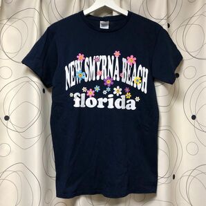 ★US古着★フロリダ ニュースムーナビーチ Tシャツ 半袖 ユニセックス ネイビー DELTA