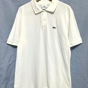 ★美品 LACOSTE ラコステ 5191L ワニワッペン カノコポロシャツ ペルー製 ホワイト 5の画像1