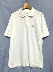 ★美品　LACOSTE ラコステ　5191L　ワニワッペン カノコポロシャツ ペルー製 ホワイト 5