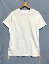 ★美品　REMI RELIEF レミレリーフ　刺繍フリンジ ポケットTシャツ 日本製 ホワイト S_画像4