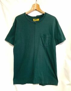 ★美品　HURRAY HURRAY フレイフレイ　REMAKE POCKET TEE 再構築 クルーネックポケットTシャツ 日本製 グリーン 1