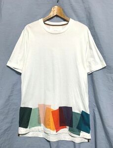 ★美品　Paul Smith ポールスミス　MULTI COLOUR GRADATION T-SHIRT　アートプリントTシャツ 日本製 ホワイト L