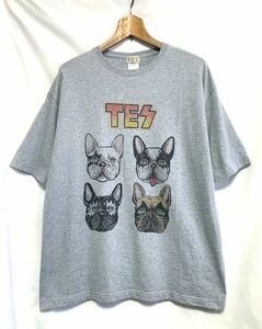 ★美品　TES THE ENDLESS SUMMER　BUHI犬イラスト オーバーサイズTシャツ グレー L