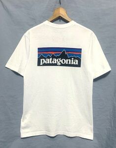 ☆ patagonia パタゴニア　P-6 Logo Pocket Responsibili Tee ロゴプリント ポケットTシャツ ホワイト XS