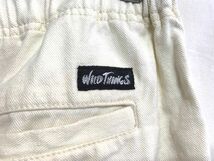 ★22SS 美品　WILD THINGS ワイルドシングス　ロゴ刺繍 オフホワイトガーメントダイ クライミングショーツ M_画像5