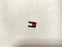 ★美品　TOMMY HILFIGER トミーヒルフィガー　フラッグ刺繍ワンポイント カノコポロシャツ ホワイト S_画像3