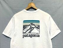 ☆20SS 美品　patagonia パタゴニア　Line Logo Ridge Pocket Responsibili Tee ロゴプリントTシャツ ホワイト XS_画像2