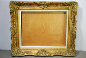  amount wood frame wooden approximately 57×48cm| search photograph frame picture frame ornament Gold art frame display antique retro [05110]