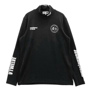 MUNSING WEAR マンシングウェア ×V12 ハイネック長袖Tシャツ ブラック系 L [240101183094] ゴルフウェア メンズ