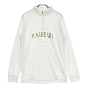 VIVA HEART ビバハート ハーフジップ 長袖Tシャツ ホワイト系 48 [240101182306] ゴルフウェア メンズ