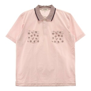 [ новый товар ]MU SPORTS M You спорт рубашка-поло с коротким рукавом морской рисунок розовый серия 52 [240001787684] Golf одежда мужской 