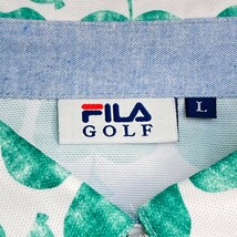 FILA GOLF フィラゴルフ 半袖ポロシャツ リンゴ柄 ホワイト系 L [240101183523] ゴルフウェア レディース_画像3