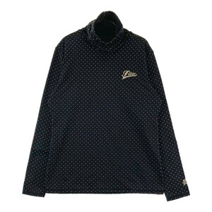 FILA GOLF フィラゴルフ タートルネック 長袖Tシャツ ドット柄 ブラック系 LL [240101184031] ゴルフウェア レディース