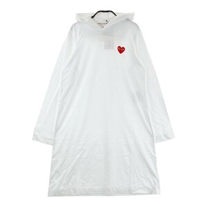 【新品】PLAY COMME des GARCONS プレイコムデギャルソン NY-T302-051-1-3 フード付き長袖ワンピース ホワイト系 M [240101180866]