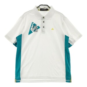 【1円】LE COQ GOLF ルコックゴルフ 半袖ポロシャツ ホワイト系 M [240001873888] メンズ