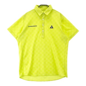 [1 иен ]LE COQ GOLF Le Coq Golf рубашка-поло с коротким рукавом общий рисунок оттенок зеленого L [240001916526] мужской 