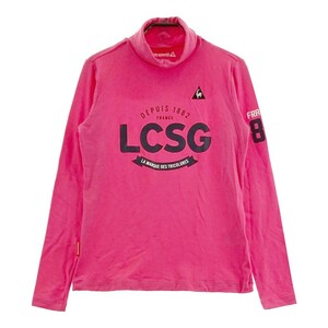 【1円】LECOQ GOLF ルコックゴルフ 長袖タートルネックTシャツ ピンク系 M [240101125508] レディース