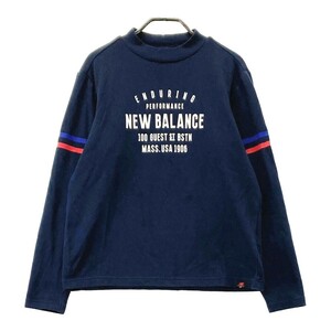 【1円】NEW BALANCE ニューバランス ハイネック 長袖Tシャツ ネイビー系 4 [240101125710] メンズ