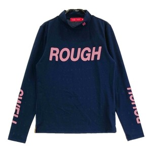 【1円】ROUGH&SWELL ラフアンドスウェル ハイネック 長袖Tシャツ ロゴ ネイビー系 S [240101132465] レディース