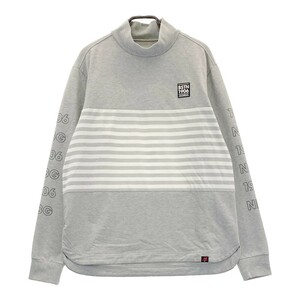 NEW BALANCE ニューバランス ハイネック長袖Tシャツ ボーダー柄 グレー系 4 [240101179556] ゴルフウェア メンズ