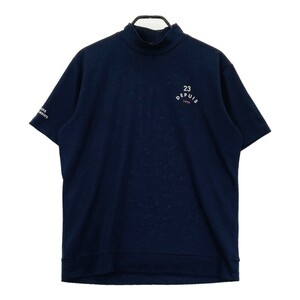 23区GOLF ニジュウサンクゴルフ 半袖ハイネックTシャツ 総柄 ネイビー系 LL [240101185607] ゴルフウェア メンズ