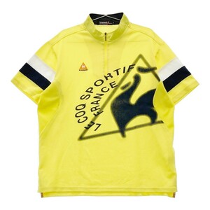 LECOQ GOLF ルコックゴルフ ハーフジップ 半袖Tシャツ イエロー系 LL [240101187855] ゴルフウェア メンズ