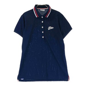 FILA GOLF フィラゴルフ 半袖ポロシャツ ネイビー系 L [240101187252] ゴルフウェア レディース