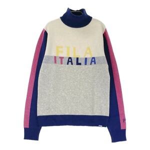 FILA GOLF フィラゴルフ ハイネック ニットセーター ネイビー系 L [240101186832] ゴルフウェア レディース