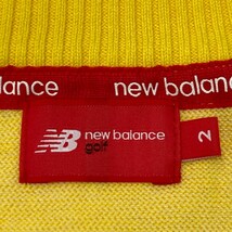 NEW BALANCE ニューバランス ニットベスト ワッペン ブルドッグ柄 イエロー系 2 [240101186853] ゴルフウェア レディース_画像3